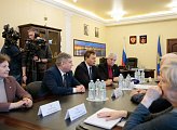 Состоялась рабочая встреча главы регионального парламента Сергея Дубового с депутатом Государственной Думы Николаем Арефьевым