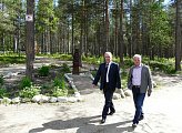 Василий Омельчук и Валерий Пантелеев проверили ход благоустройства и строительства объектов в рамках нацпроектов в городе Полярные Зори