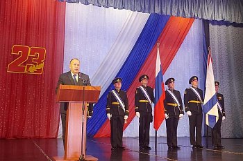 В преддверии Дня защитника Отечества в Гаджиево чествовали военнослужащих