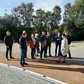 Роман Пономарев совместно с ОНФ принял участие в выездной комиссионной приемке стадиона в пгт. Мурмаши