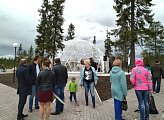 Василий Омельчук принял участие в открытии геокупола на "Атом-острове" в Полярных Зорях.