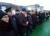 В Мурманске проводили в первый рабочий рейс новый универсальный атомный ледокол "Урал" проекта 22220