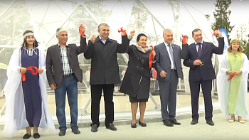 Василий Омельчук принял участие в открытии геокупола на "Атом-острове" в Полярных Зорях.