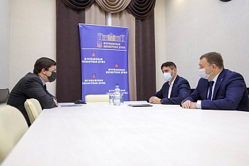 Состоялась рабочая встреча вице-спикера регионального парламента Евгения Никоры с руководством АО "АтомЭнергоСбыт"